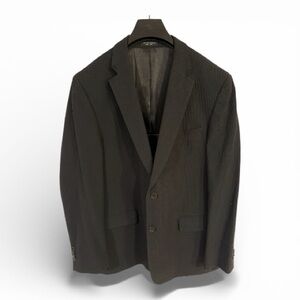 John Varvatos Premium Tailored Single Needle Wool Black 2-Button Blazer Size 44R